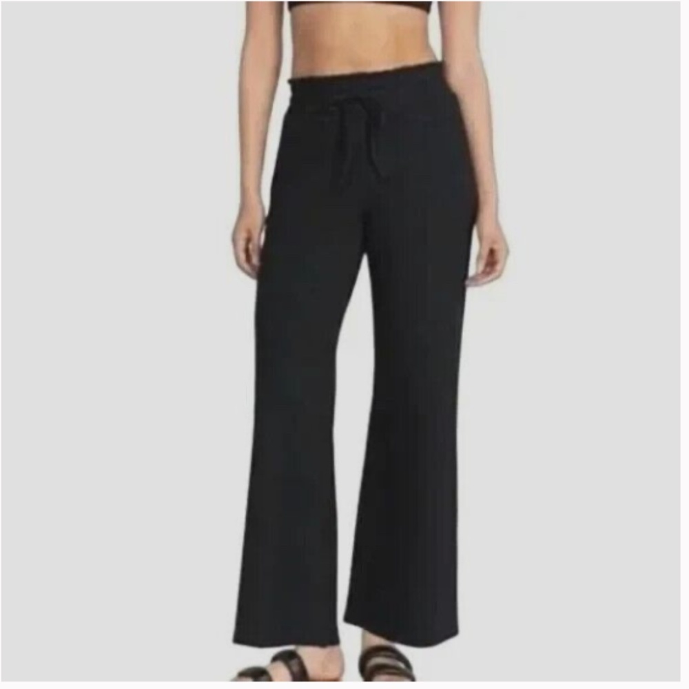 Chic Black Wide Leg Sweatpants